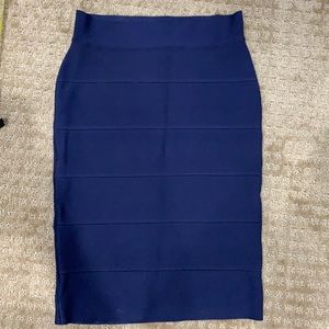BCBG Navy Blue Bandage Pencil Skirt